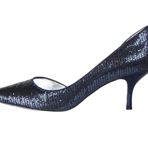 $100 OFF ✅ NINA BLANCA - NG Navy Glitter Pump Shoes~9M ✨ New in the Original Box - Picture 7 of 17